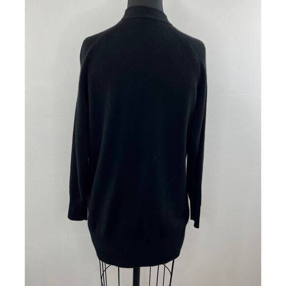 VINCE Black Cashmere Raglan Long Sleeve Open Front Knit Cardigan W/ Pockets XS - Picture 3 of 7